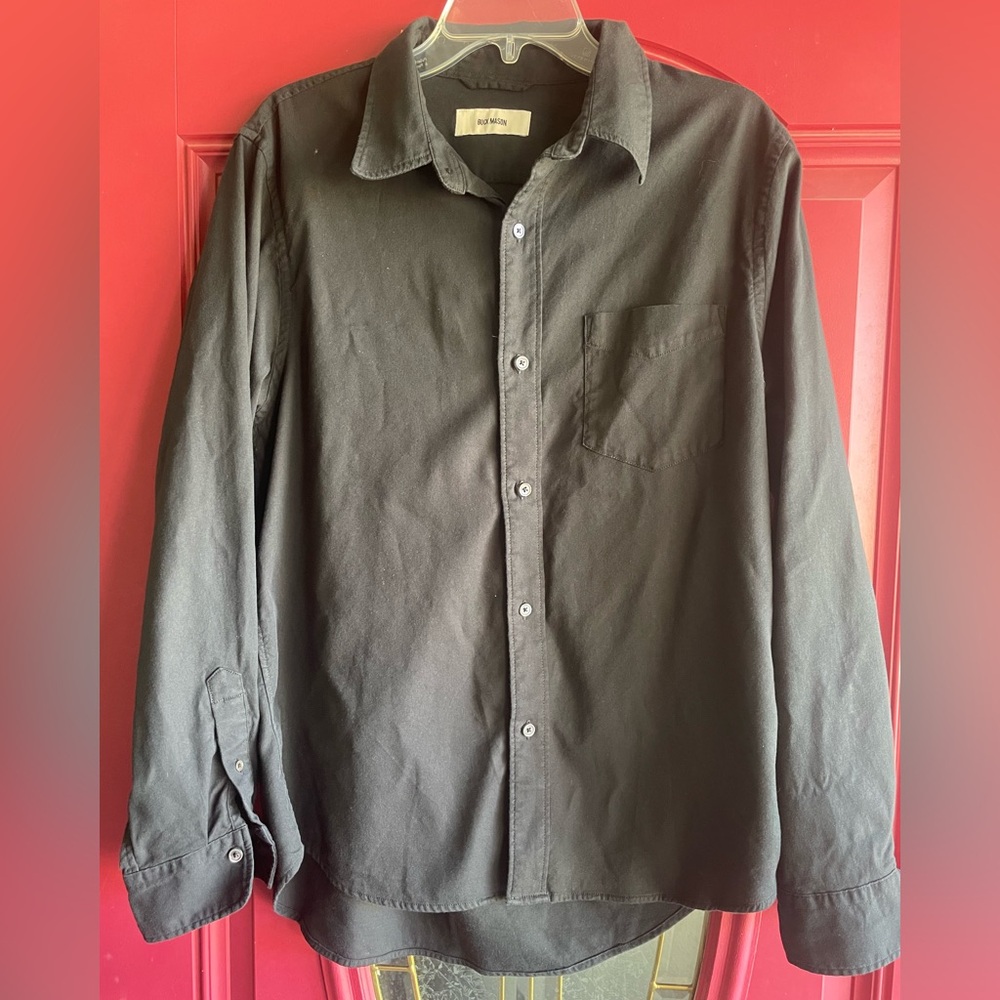 Buck Mason Black long sleeve button down